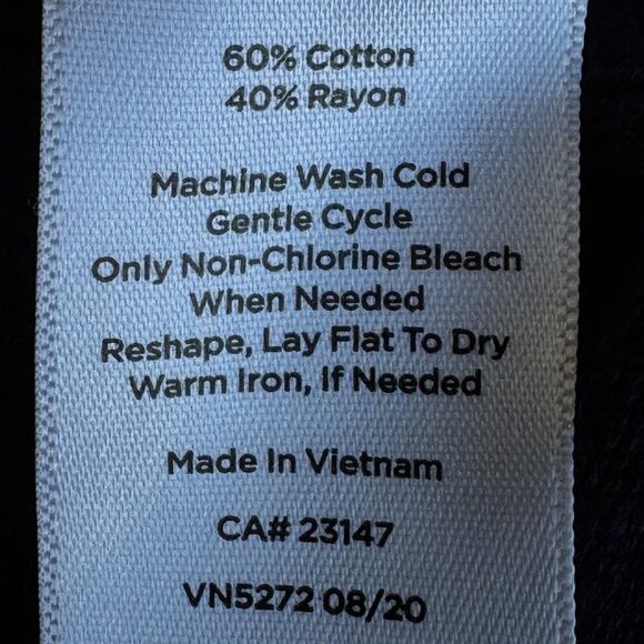 Talbots Navy Blue Cardigan has Blue Dropped Shoulder Dolman Women's 2X Petite - Picture 6 of 6